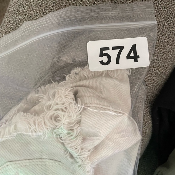 Free People Eliot Embroidered Denim Shorts 29 Ivory - Picture 8 of 9